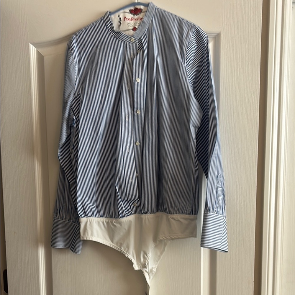 J. Crew Blue and White Blouse